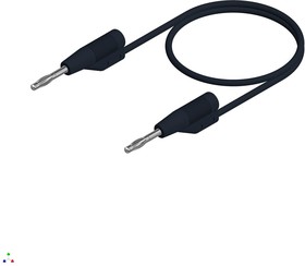 Фото 1/4 938115100, 2 mm Connector Test Lead, 6A, 30 V ac, 60V dc, Black, 250mm Lead Length