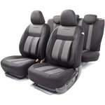 CUS-1505 BK/GY, Чехлы Autoprofi Cushion Comfort 15 пр. экохлопок новое лекало 3D ...