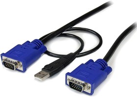 Фото 1/9 SVECONUS10, Male USB A; VGA to Male VGA KVM Cable
