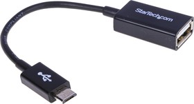 Фото 1/7 UUSBOTG, USB 2.0 Cable, Male Micro USB B to Female USB A Cable, 130mm