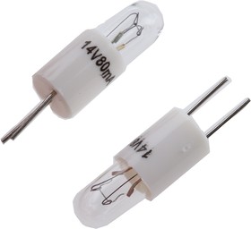 Lead Pins Indicator Light, Clear, 14 V, 80 mA, 15000h
