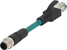 TCD1473A201-003, Ethernet Cables / Networking Cables M12D4-MS-RJ-TPE- 24SH-TEAL-1.5M