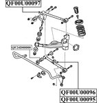 QF00U00095, QF00U00095_рычаг задней подвески поперечный нижний левый!\ Toyota ...