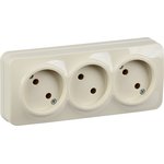 Socket 3rd OP GLORY RS23-2-XK 10A without grounding. cream. IEK ERH30-K33-10