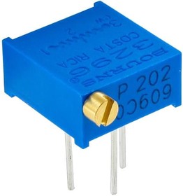 3296P-1-105, Trimmer Resistors - Through Hole 3/8" 1Mohms Sealed Horizontal Adjust