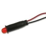 L59UD-R24-W, LED Panel Mount Indicators Round PMI .25in. LED 24V Wire Red