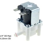1/4" OD Pipe Electric Solenoid Valve DC12V, Электромагнитный клапан для воды c ...
