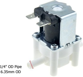 1/4" OD Pipe Electric Solenoid Valve DC12V, Электромагнитный клапан для воды c рабочим напряжением 12В