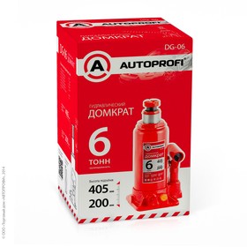 Фото 1/3 DG06, Autoprofi Домкрат гидравлический бутылочный 6 тонн