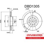 DBD1305, Диск тормозной VW CADDY III 04-, EOS 06-, GOLF PLUS 05-, GOLF V 03- ...