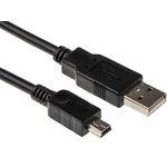 USB2HABM1M, USB 2.0 Cable, Male USB A to Male Mini USB B Cable, 1m