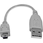 USB2HABM6IN, USB 2.0 Cable, Male USB A to Male Mini USB B Cable, 15cm