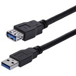 USB3SEXT1MBK, Superspeed Extension Cable USB-A Plug - USB-A Socket 1m USB 3.0 Black