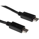 UUUSBOTG8IN, USB 2.0 Cable, Male Micro USB B to Male Micro USB B Cable, 200mm