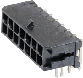 Фото 1/2 43045-1421, Pin Header, Power, Wire-to-Board, 3mm, 2 Rows, 14 Contacts, Through Hole Right Angle