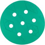 Шлифовальный круг на липучке - зелёный 125мм 5шт. P800 8549