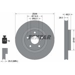 92168803, Диск торм.пер.TOYOTA AURIS 1.8 Hybrid 06= , RAV 4 III 2.0 FWD ...