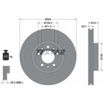 Диск тормозной передний PSA Jumpy III/Expert III 2016-  /Vent D=304mm TEXTAR 92287203