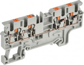 Фото 1/2 IEK Колодка клеммная CP-MC 4 вывода 2,5мм2 серая