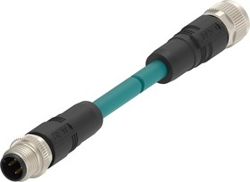 TAD1453A201-002, Ethernet Cables / Networking Cables M12D4-MS-FS-TPE- 24SH-TEAL-1.0M