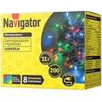 Гирлянда Navigator 61 818 NGF-S01-200RGBY-5- 11.5m-230-C8-G-IP20
