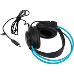 Наушники с микрофоном A4Tech Fstyler FH200U серый/синий 2м накладные USB ...