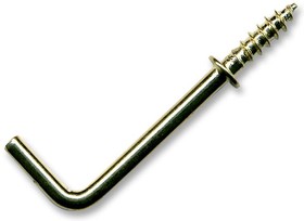 D01191, Shouldered Hooks Brass 1" (25mm), 10 Pack