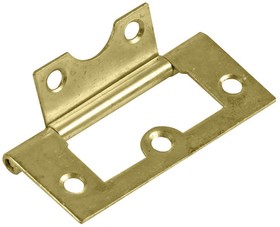 D02055, Flush Hinge Electro Brass Plated 60mm 2 Pack