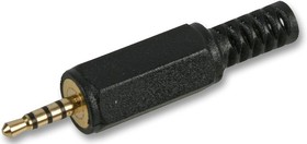 PSG03574, Телефонный аудио разъем, 4 контакт(-ов), Штекер, 2.5 мм, Свободно Висящий