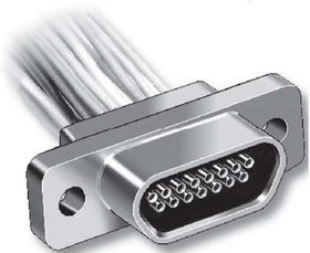 MWDM2L-9P-4K5-144B, D-Sub Micro-D Connectors MICRO D PREWIRED CON 9CNT PIN #24AWG
