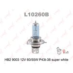 L10260B, Лампа 12V HB2 60/55W P43t LYNXauto SUPER WHITE 1 шт. картон L10260B