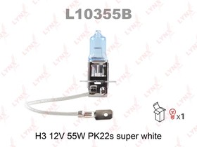 Фото 1/4 L10355B, L10355B H3 12V 55W PK22S SUPER WHITE Лампа LYNXauto