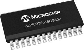 Фото 1/2 dsPIC33FJ16GS502-I/SO , 16bit Digital Signal Processor 50MIPS 16 kB Flash 28-Pin SOIC