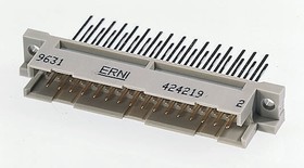 284.325, 48 Way 2.54mm Pitch, Type R/2 Class C2, 3 Row, Right Angle DIN 41612 Connector, Socket