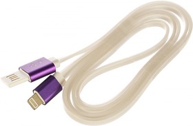 Кабель USB 2.0 AM/Lightning 8P, 1м, мультиразъем USB A, фиолетовый металлик CC-ApUSBp1m
