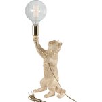 Настольный светильник Кот Эдисон 59 см бежевого цвета с лампой СБ-170/кремовый