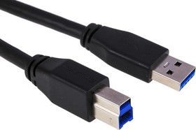 Фото 1/6 USB3SAB5M, USB 3.0 Cable, Male USB A to Male USB B Cable, 5m
