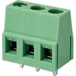 WJ128-5.0-03P-14-00A, Клеммник 3-контактный, 5мм, прямой на плату
