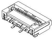 Фото 1/4 502244-2430, FFC & FPC Connectors 0.5 FFC For LVDS Ass y 24Ckt EmbsTp Pkg