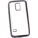 Силиконовый чехол LP для Samsung Galaxy S5 mini прозрачный с черной хром рамкой TPU