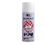 Краска белая глянцевая RAL9003 акриловая аэрозоль 400мл BOSNY