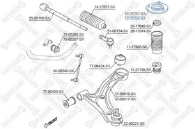 12-17258-SX, 12-17258-SX_опора амортизатора переднего!\ Suzuki Grand Vitara/Escudo JB416/JB420/JB627 -2006
