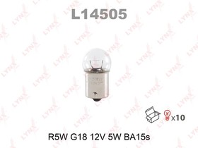Фото 1/3 Лампа 12V R5W 5W LYNXauto 1 шт. картон L14505