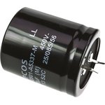 Epcos 330μF Aluminium Electrolytic Capacitor 450V dc, Snap-In - B43501A5337M