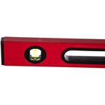 Алюминиевый красный уровень с двумя ручками 3 глазка, 600 мм 050205-060