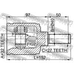 0311-CFLH, Шрус внутренний левый 32x40x27