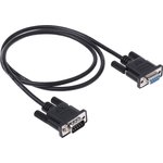 MXT1001MBK, Male 9 Pin D-sub to Female 9 Pin D-sub Serial Cable, 1m PVC