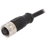 PXPTPU12FBF04DCL010PUR, Sensor Cables / Actuator Cables M12 F Overmould Flx Body ...