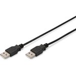 USB 2.0 connection line, USB plug type A to USB plug type A, 1.8 m, black