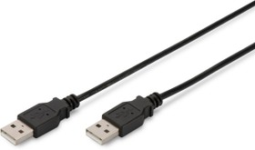 USB 2.0 connection line, USB plug type A to USB plug type A, 1.8 m, black